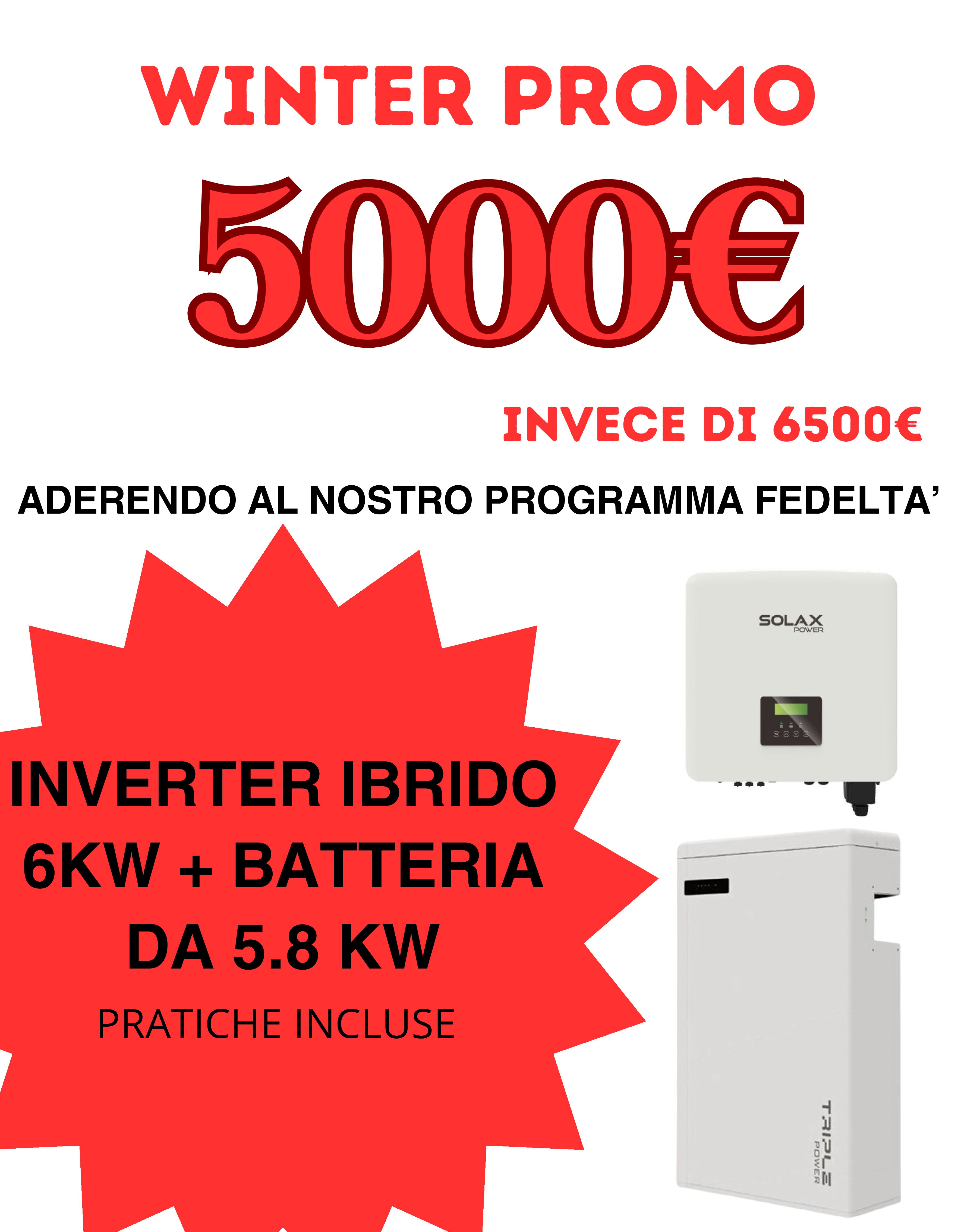 WINTER PROMO SISTEMA DI ACCUMULO FOTOVOLTAICO